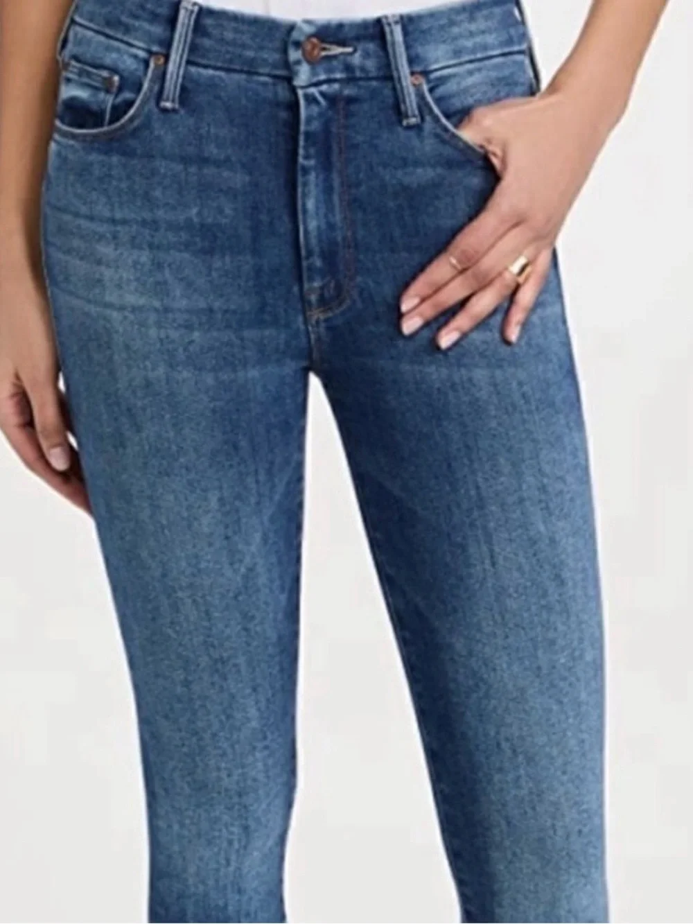 Mother jeans the looker crop in switch it up High-Rise Women's Jeans 32 - Picture 5 of 14